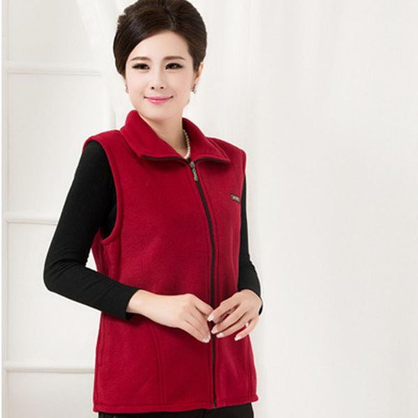 women's vests red/gray/blue color mother vest outwear warm autumn winter ladies sleeveless cotton coats women polar fleece clothing, Black;white
women's vests red/gray/blue color mother vest outwear warm autumn winter ladies sleeveless cotton coats women polar fleece clothing, Black;white