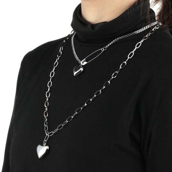 pendant necklaces fashion heart necklace long y for girls portrait paper clip clavicle chain womens hip-hop jewelry cn85, Silver
pendant necklaces fashion heart necklace long y for girls portrait paper clip clavicle chain womens hip-hop jewelry cn85, Silver