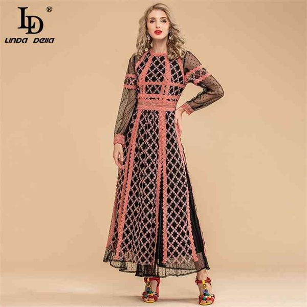 summer vintage mesh midi dress women's fashion designer long sleeve lace embroidered polka dot party 210522, Black;gray
summer vintage mesh midi dress women's fashion designer long sleeve lace embroidered polka dot party 210522, Black;gray