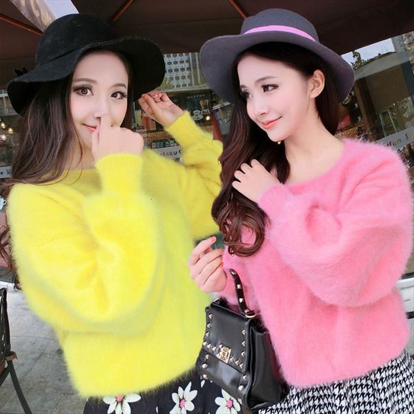 women autumn winter loose womens sweater casual knitted female furry lantern sleeves imitation water velvet plush pullovers l570, White;black
women autumn winter loose womens sweater casual knitted female furry lantern sleeves imitation water velvet plush pullovers l570, White;black