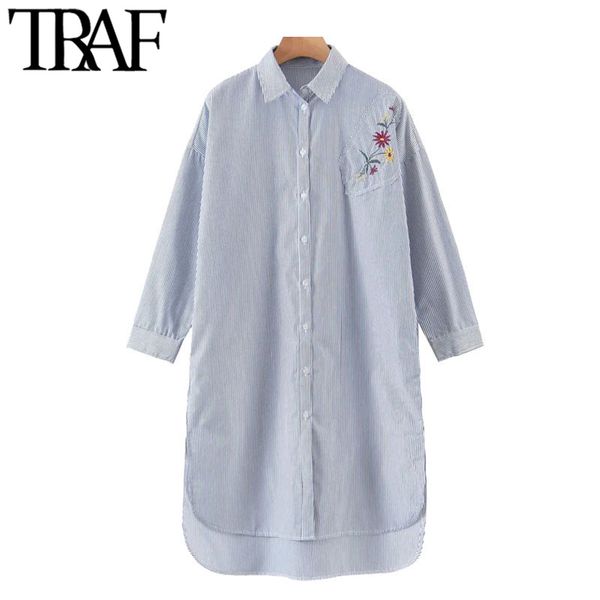 traf women fashion floral embroidery striped asymmetry blouses vintage long sleeve button-up female shirts chic 210415, White
traf women fashion floral embroidery striped asymmetry blouses vintage long sleeve button-up female shirts chic 210415, White