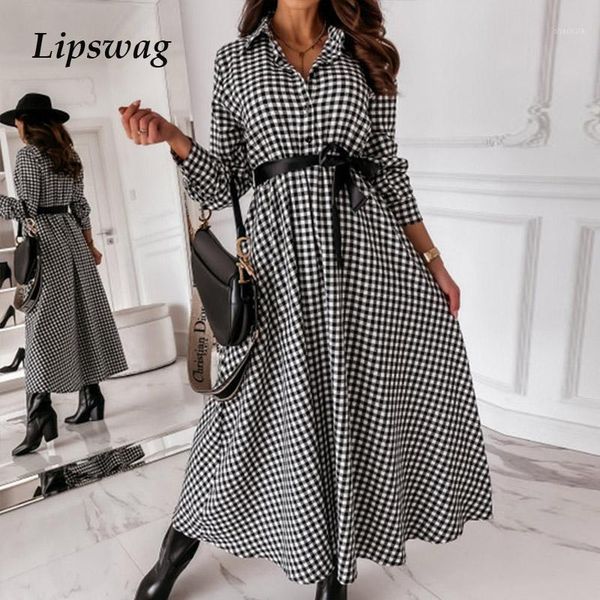 casual lady turn-down collar long dress spring autumn sleeve plaid shirt dresses women elegant bandage party vestidos, Black;gray
casual lady turn-down collar long dress spring autumn sleeve plaid shirt dresses women elegant bandage party vestidos, Black;gray