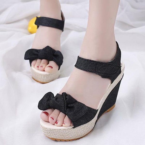 sandals 2021 designer denim women wedges heels peep-toe platform shoes woman thick bottom, Black
sandals 2021 designer denim women wedges heels peep-toe platform shoes woman thick bottom, Black