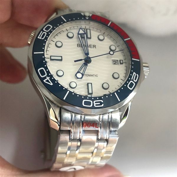 red blue 41mm automatic watch miyota 8215 nh35 movement date saffier glass indicator light-emitting ceramic bezel bliger, Slivery;brown
red blue 41mm automatic watch miyota 8215 nh35 movement date saffier glass indicator light-emitting ceramic bezel bliger, Slivery;brown
