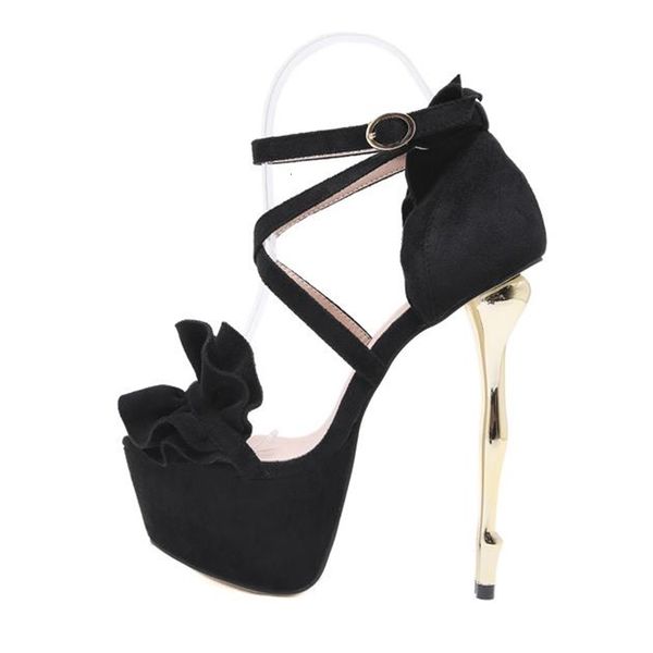 with box black ruffles cross strappy platform ultra high heel 16cm strange heels pumps fashion luxury designer women shoes
with box black ruffles cross strappy platform ultra high heel 16cm strange heels pumps fashion luxury designer women shoes