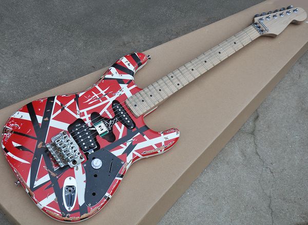 factory wholesale red retro electric guitar with floyd rose,maple fretboard 
factory wholesale red retro electric guitar with floyd rose,maple fretboard