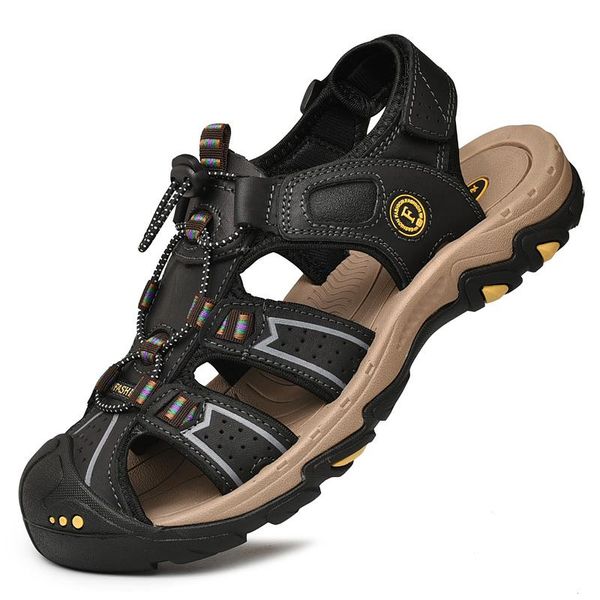 sandals large size men's shoes covers toe cow leather breathable summer sandali platform beach sandales homme zapatos sandalias, Black
sandals large size men's shoes covers toe cow leather breathable summer sandali platform beach sandales homme zapatos sandalias, Black