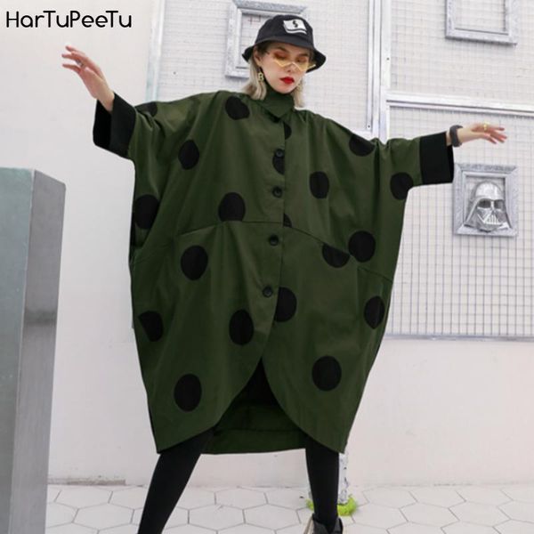 women's trench coats women windbreaker large size mid-length polka dot casual oversize coat irregular bat sleeved cardigan fashion tide, Tan;black
women's trench coats women windbreaker large size mid-length polka dot casual oversize coat irregular bat sleeved cardigan fashion tide, Tan;black