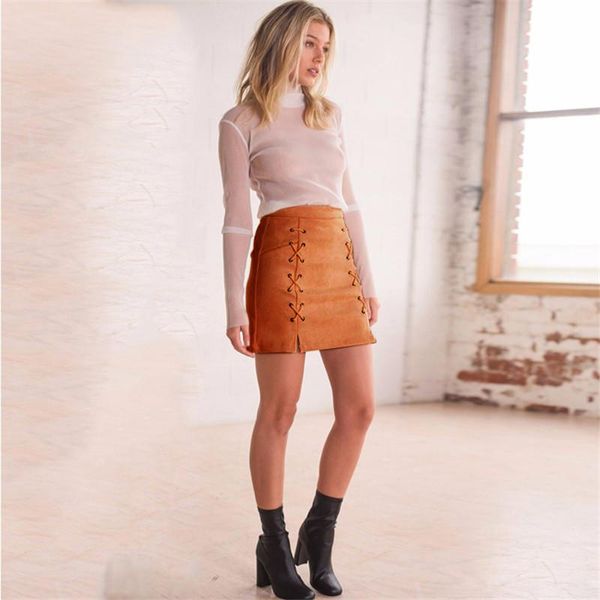 skirts women autumn winter high waist lace up suede leather pocket preppy bodycon mini skirt, Black
skirts women autumn winter high waist lace up suede leather pocket preppy bodycon mini skirt, Black