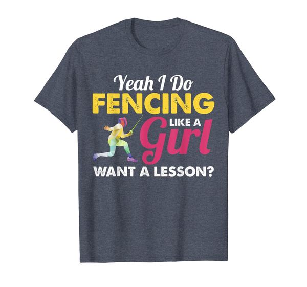 fencing t shirt - yeah i do fencing like a girl, White;black
fencing t shirt - yeah i do fencing like a girl, White;black