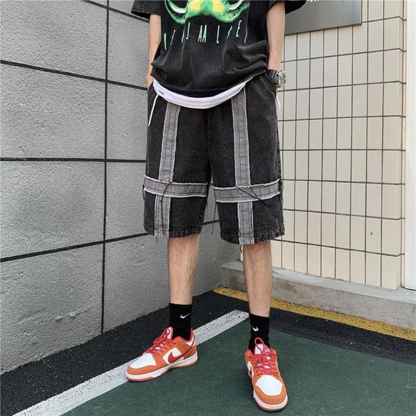 men's jeans men clothing black shorts patchwork casual denim hip-hop street retro fashion loose elastic waist baggy, Blue
men's jeans men clothing black shorts patchwork casual denim hip-hop street retro fashion loose elastic waist baggy, Blue