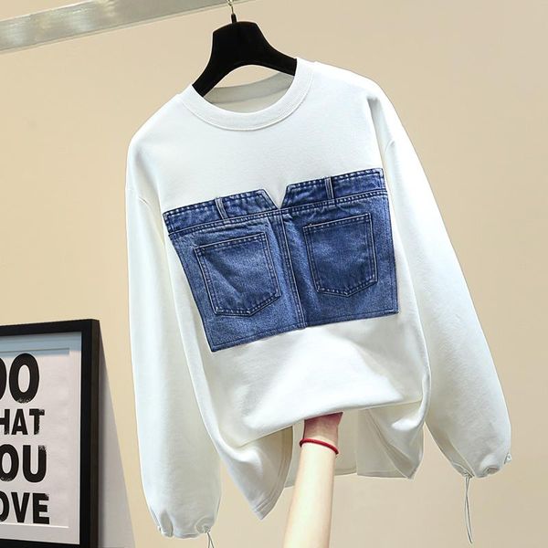 women's hoodies & sweatshirts cowboy patchwork pullover female 2021 autumn winter loose drawstring fleece long sleeve casual sweatshirt, Black
women's hoodies & sweatshirts cowboy patchwork pullover female 2021 autumn winter loose drawstring fleece long sleeve casual sweatshirt, Black