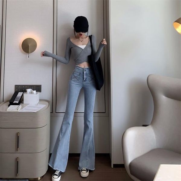 women's jeans woman pants high waist hem spring/summer 2021 baggy trousers pantalones vaqueros mujer, Blue
women's jeans woman pants high waist hem spring/summer 2021 baggy trousers pantalones vaqueros mujer, Blue