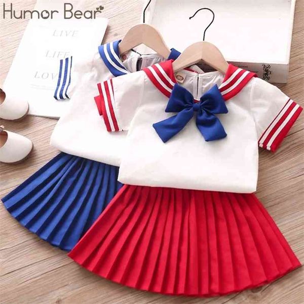 summer girl clothes sets 2pcs fashion navy short sleeve +pleated skirt kids suit cute toddler 210611, White
summer girl clothes sets 2pcs fashion navy short sleeve +pleated skirt kids suit cute toddler 210611, White