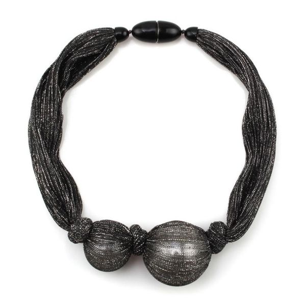 pendant necklaces silk ribbon rope chain big bead ball simulated pearl necklace for women florate brand statement button clasp, Silver
pendant necklaces silk ribbon rope chain big bead ball simulated pearl necklace for women florate brand statement button clasp, Silver