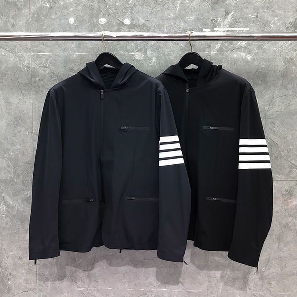 men's hoodies & sweatshirts tb thom fashion brand jacket, cardigan, striped reflective hoodie, loose casual coat, spring and autumn, 20, Black
men's hoodies & sweatshirts tb thom fashion brand jacket, cardigan, striped reflective hoodie, loose casual coat, spring and autumn, 20, Black