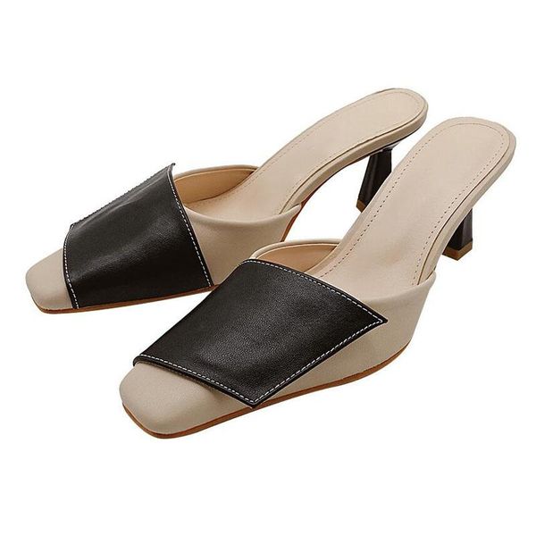slippers summer women's 6cm heel slides square head female half-dragging shallow ladies shoes yy-31, Black
slippers summer women's 6cm heel slides square head female half-dragging shallow ladies shoes yy-31, Black