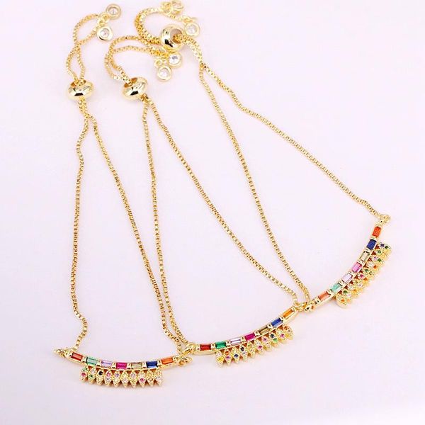 link, chain 6pcs, rainbow cz curved bar connectors bracelets in gold color jewelry, Black
link, chain 6pcs, rainbow cz curved bar connectors bracelets in gold color jewelry, Black