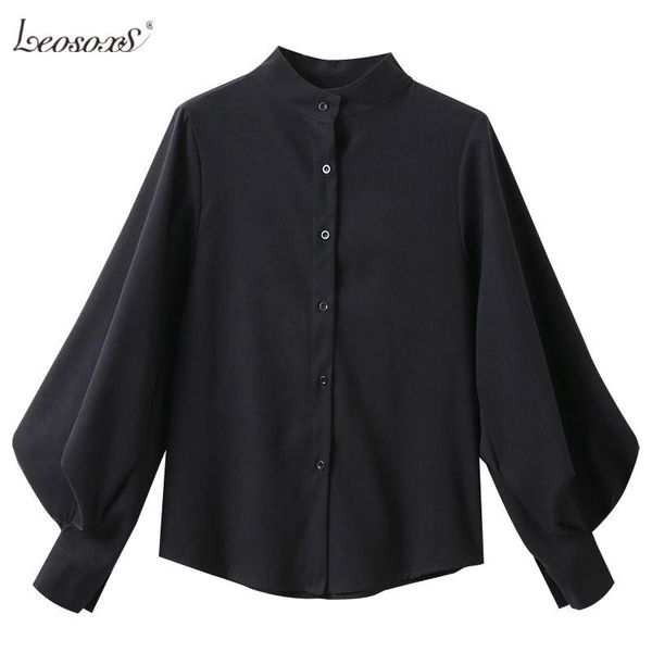 big lantern sleeve blouse women autumn winter single breasted stand collar shirts office work solid vintage women's blouses &, White
big lantern sleeve blouse women autumn winter single breasted stand collar shirts office work solid vintage women's blouses &, White