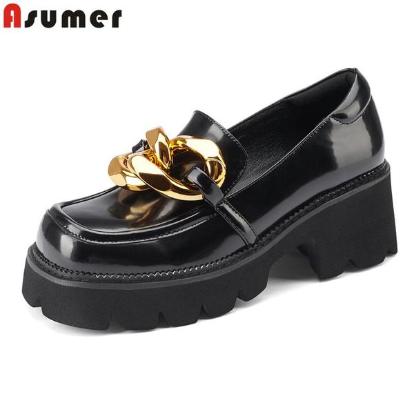 dress shoes asumer size 34-41 genuine leather women pumps loafers high heels ladies office thick sole platform, Black
dress shoes asumer size 34-41 genuine leather women pumps loafers high heels ladies office thick sole platform, Black