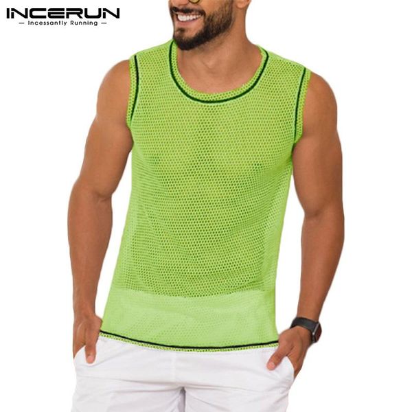 men' tank incerun 2021 men mesh o neck sleeveless patchwork see through summer streetwear workout casual vests 3xl, White;black
men' tank incerun 2021 men mesh o neck sleeveless patchwork see through summer streetwear workout casual vests 3xl, White;black