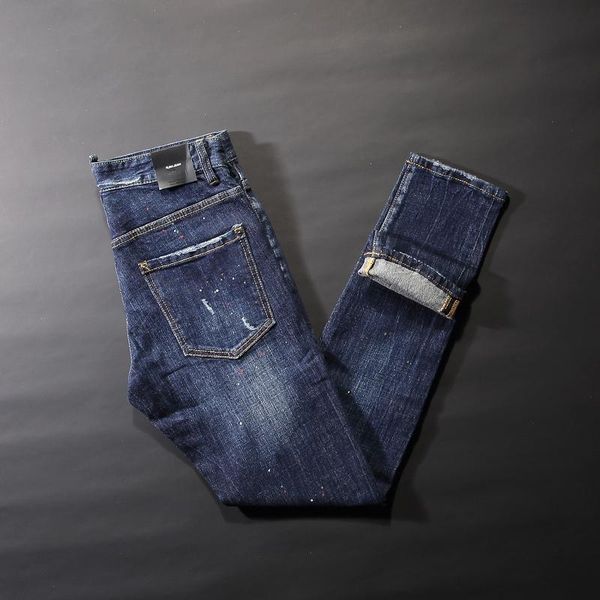 men's jeans street style fashion men retro blue elastic slim fit frayed scratch ripped vintage designer casual denim pants
men's jeans street style fashion men retro blue elastic slim fit frayed scratch ripped vintage designer casual denim pants