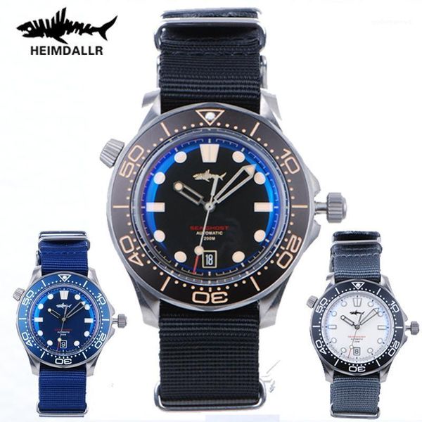 diving watch nh35a automatic mechanical c3 luminous black blue white dial titanium sea ghost 200m steel nylon strap wristwatches, Slivery;brown
diving watch nh35a automatic mechanical c3 luminous black blue white dial titanium sea ghost 200m steel nylon strap wristwatches, Slivery;brown