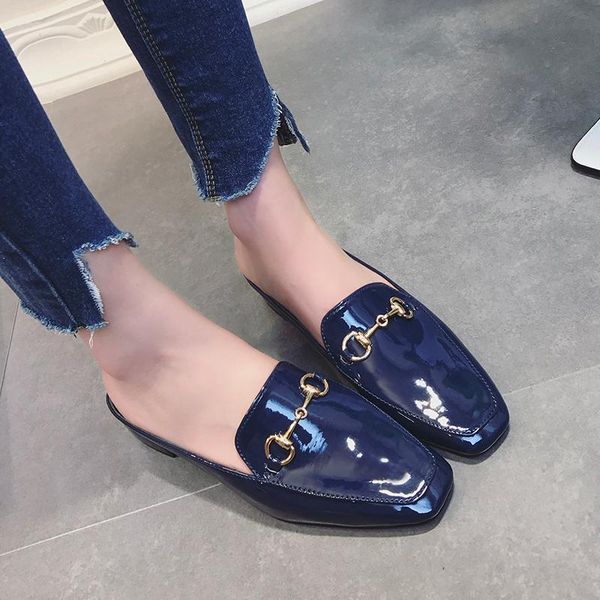 slippers 2021 brand designer women's slip on mules low heel casual shoes british buckle slides square toe heels summer footwear, Black
slippers 2021 brand designer women's slip on mules low heel casual shoes british buckle slides square toe heels summer footwear, Black