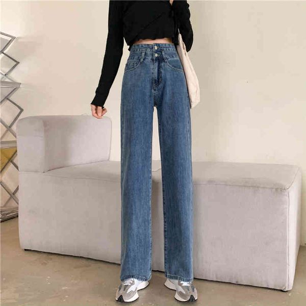 women's jeans calça jeans feminina, nova, de cintura alta, solta, larga, para escritório, outono, comprimento total wbyh, Blue
women's jeans calça jeans feminina, nova, de cintura alta, solta, larga, para escritório, outono, comprimento total wbyh, Blue