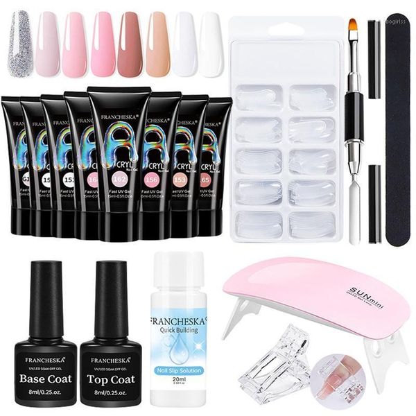 poly nail uv gel set kit 15ml crystal builder clear colors with lamp polish for extensions set1
poly nail uv gel set kit 15ml crystal builder clear colors with lamp polish for extensions set1