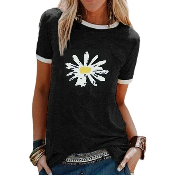 fashion daisy print t-shirt women 2021 new summer womens tees cotton casual t shirt harajuku o-neck short sleeve loose, White
fashion daisy print t-shirt women 2021 new summer womens tees cotton casual t shirt harajuku o-neck short sleeve loose, White