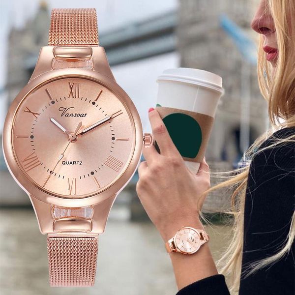 woman watches rose gold watch casual quartz stainless steel band v strap analog wrist #2 wristwatches, Slivery;brown
woman watches rose gold watch casual quartz stainless steel band v strap analog wrist #2 wristwatches, Slivery;brown