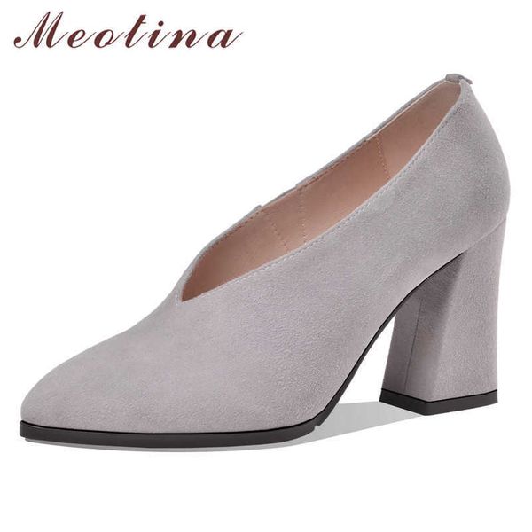 meotina high heels women pumps kid suede chunky high heels glove shoes genuine leather pointed toe office lady shoes size 33-42 210608, Black
meotina high heels women pumps kid suede chunky high heels glove shoes genuine leather pointed toe office lady shoes size 33-42 210608, Black
