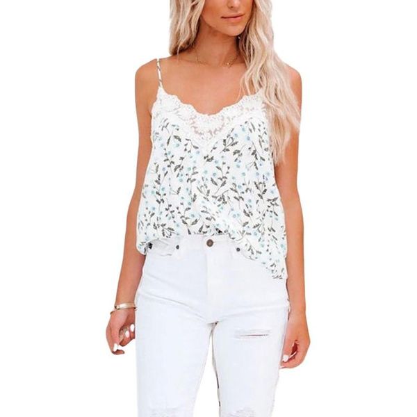 women's tanks & camis women summer casual sleeveless elegant print floral lace tank female v neck chiffon vest, White
women's tanks & camis women summer casual sleeveless elegant print floral lace tank female v neck chiffon vest, White