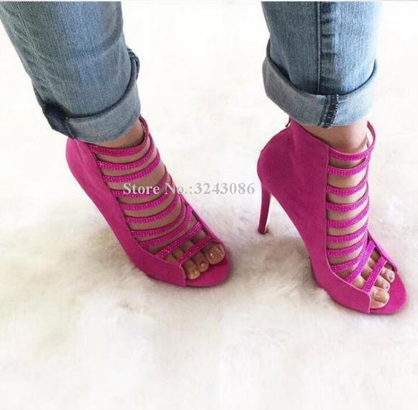 rose red black suede crystal strap woman sandals peep toe rhinestone stiletto heels pumps lady hollow out street style shoes
rose red black suede crystal strap woman sandals peep toe rhinestone stiletto heels pumps lady hollow out street style shoes