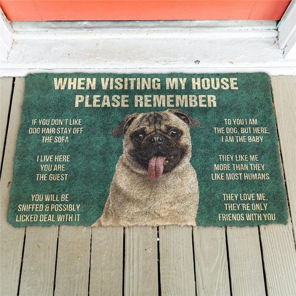 carpets please remember pug dogs house rules doormat decor print carpet soft flannel non-slip for bedroom porch
carpets please remember pug dogs house rules doormat decor print carpet soft flannel non-slip for bedroom porch