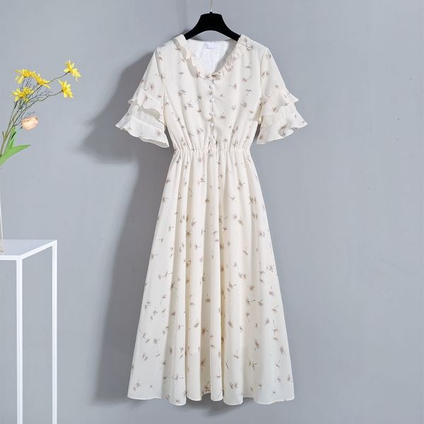 casual dresses chiffon dress women 2021 summer floral lotus leaf sleeve mid-length vintage waist temperament all-match a-line skir, Black;gray
casual dresses chiffon dress women 2021 summer floral lotus leaf sleeve mid-length vintage waist temperament all-match a-line skir, Black;gray