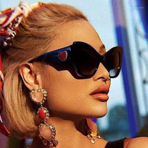 sunglasses black red heart shades women oversized cat eye glasses vintage 2021 big frame ladies eyewear uv400, White;black
sunglasses black red heart shades women oversized cat eye glasses vintage 2021 big frame ladies eyewear uv400, White;black