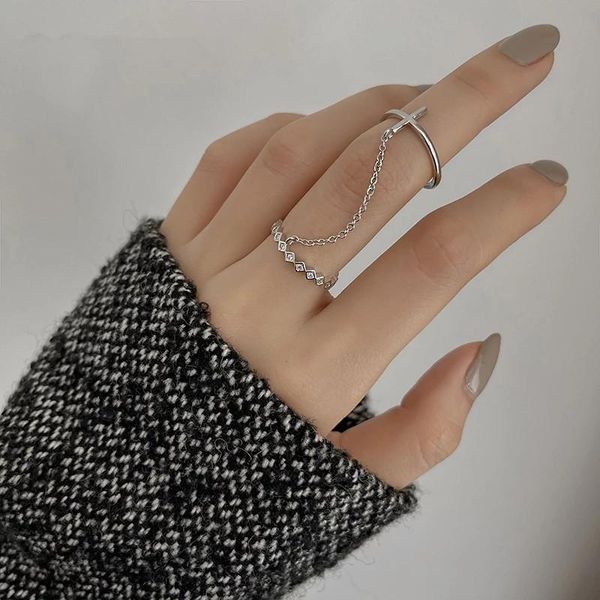 exquisite rhinestone silver color cross double ring two fingers metal chain rings for women party jewelry cluster, Golden;silver
exquisite rhinestone silver color cross double ring two fingers metal chain rings for women party jewelry cluster, Golden;silver
