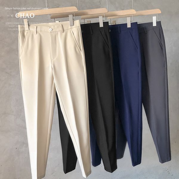 men's pants spring summer selling brand ankle-length men straight business suits pant casual nine points male xq9e, Black
men's pants spring summer selling brand ankle-length men straight business suits pant casual nine points male xq9e, Black