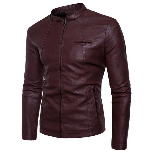 men's fur & faux korean style stand-up collar plus size thick casual leather fashion trend high-quality coat slim jacket, Black
men's fur & faux korean style stand-up collar plus size thick casual leather fashion trend high-quality coat slim jacket, Black