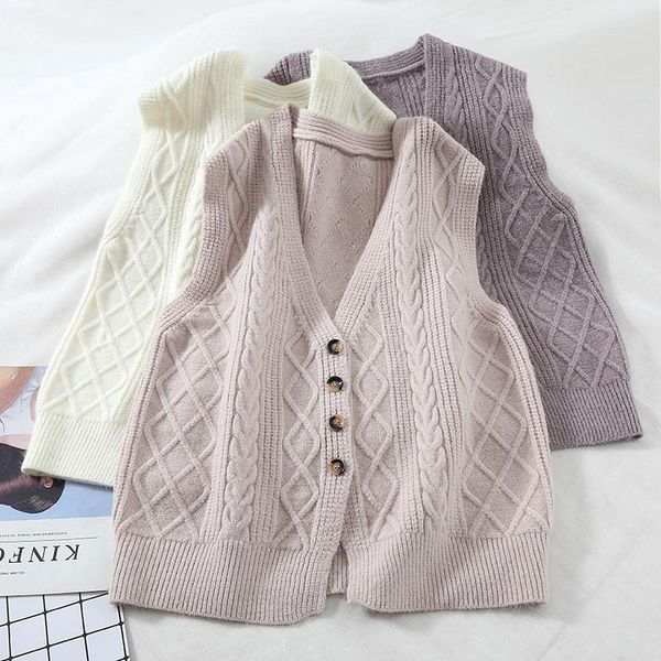 women's sweaters 2021 fashion sweater vest temperament loose v-neck bottoming single row button classic twist thin, White;black
women's sweaters 2021 fashion sweater vest temperament loose v-neck bottoming single row button classic twist thin, White;black
