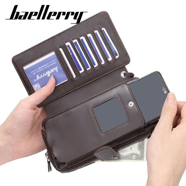 wallets baellerry multifunction pu leather men clutch vintage zipper male wallet purse long phone men's bag, Red;black
wallets baellerry multifunction pu leather men clutch vintage zipper male wallet purse long phone men's bag, Red;black