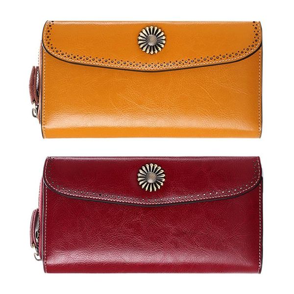 wallets sendefn split leather women wallet female purse vintage designer ladies purses for money/card/phone holder, Red;black
wallets sendefn split leather women wallet female purse vintage designer ladies purses for money/card/phone holder, Red;black