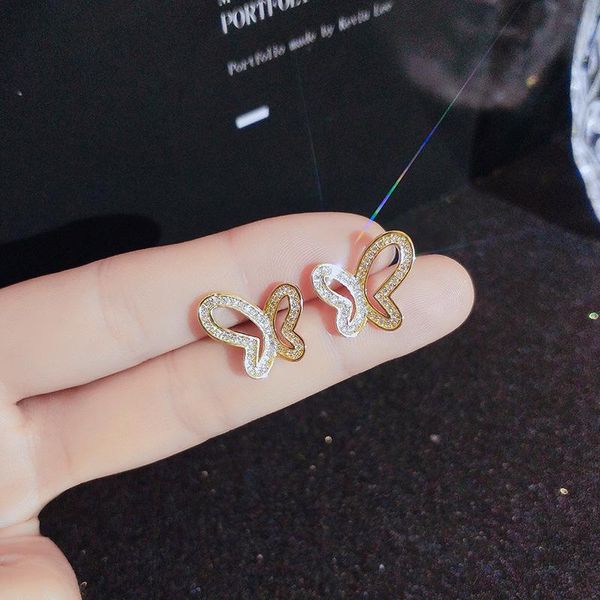 stud romantic 14k gold plated cute butterfly diamond earrings japanese&korea delicate fine jewelry zircon for women, Golden;silver
stud romantic 14k gold plated cute butterfly diamond earrings japanese&korea delicate fine jewelry zircon for women, Golden;silver