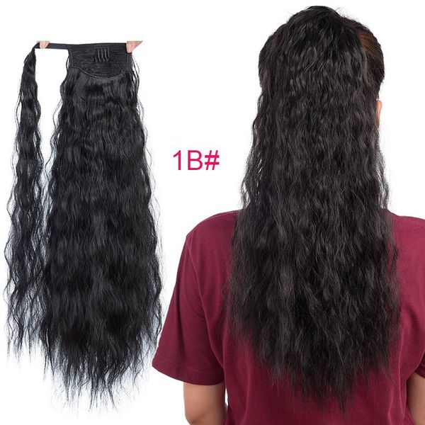 synthetic wigs 22inch kinky curly ponytail long wave wrap hair around clip in natural hairpiece, Black
synthetic wigs 22inch kinky curly ponytail long wave wrap hair around clip in natural hairpiece, Black