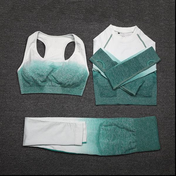 2 3 piece set outfit women tracksuits seamless long sleeve crop bra legging tracksuit wear workout sporty suit, Gray
2 3 piece set outfit women tracksuits seamless long sleeve crop bra legging tracksuit wear workout sporty suit, Gray