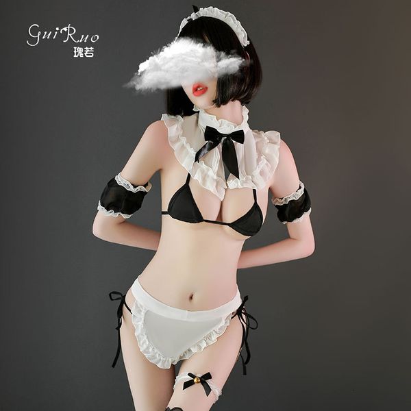 Lingerie Sexy Dewlap Guiruo Backless Maid Uniform Allure Role Play Suit 150, White;black
Lingerie Sexy Dewlap Guiruo Backless Maid Uniform Allure Role Play Suit 150, White;black