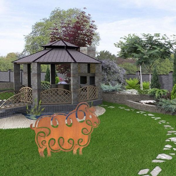 garden decorations cute animal metal sheep for decor ornaments yard iron art outdoor backyard lawn stakes rust-color #x3
garden decorations cute animal metal sheep for decor ornaments yard iron art outdoor backyard lawn stakes rust-color #x3