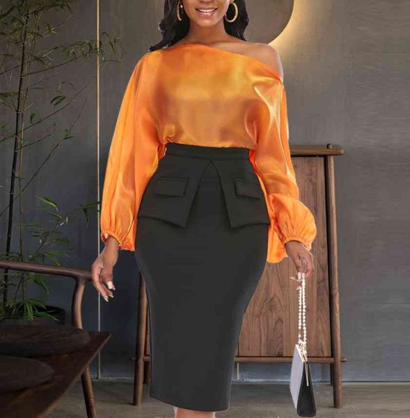 women two pieces sets see through shirt blouses long sleeves high waist skirt elegant plus size slim fit office wear 210416, White
women two pieces sets see through shirt blouses long sleeves high waist skirt elegant plus size slim fit office wear 210416, White